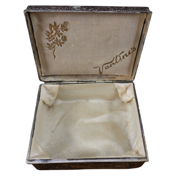 Vantine’s Japan Silver-Tone Art Nouveau Nymph Scene Trinket Jewelry Box - Picture 7 of 7